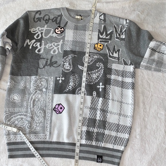 Majestik plaid & paisley sweater (L) - Picture 7 of 15